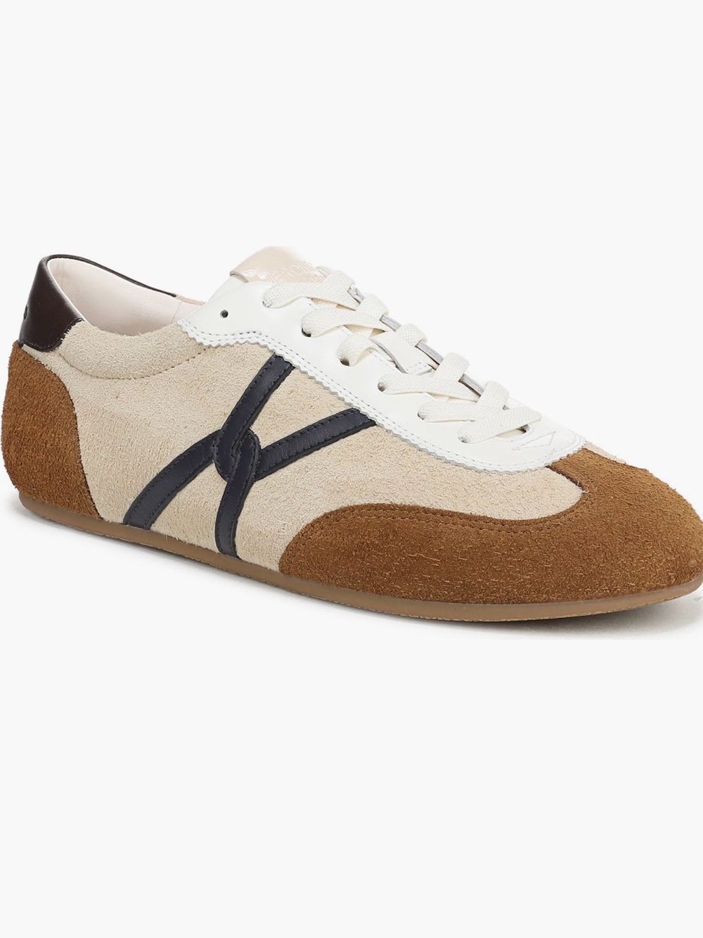 Veronica Beard riviera sneaker trainer 10 tan camel leather NEW low profile